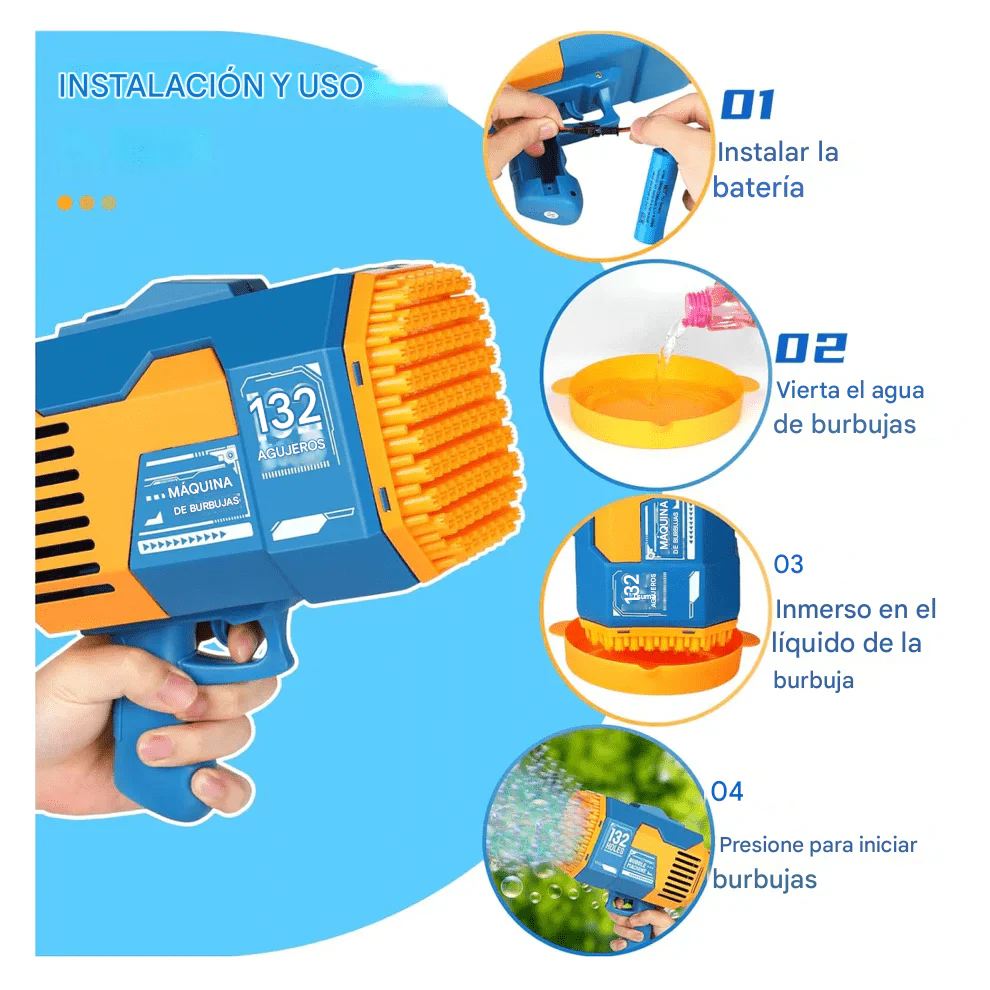 Bazooka de Burbujas- Diversión sin pantallas